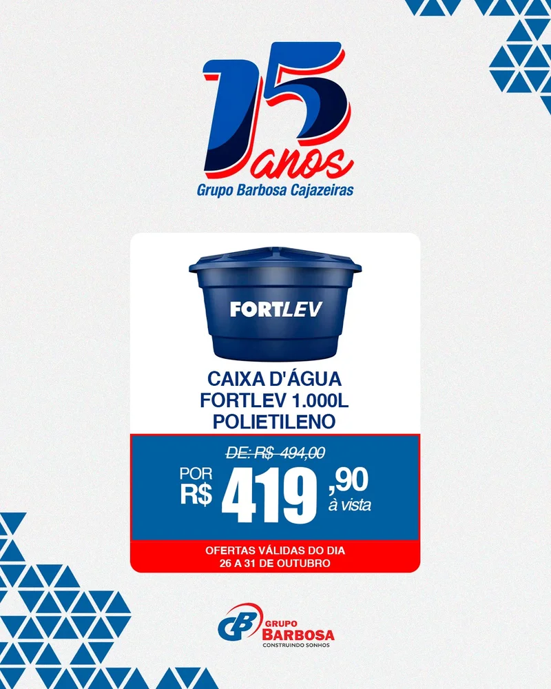 Caixa d'Água 1.000L Polietileno