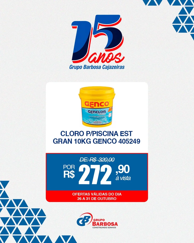 Cloro p/ Piscina Est Gran 10Kg 405249