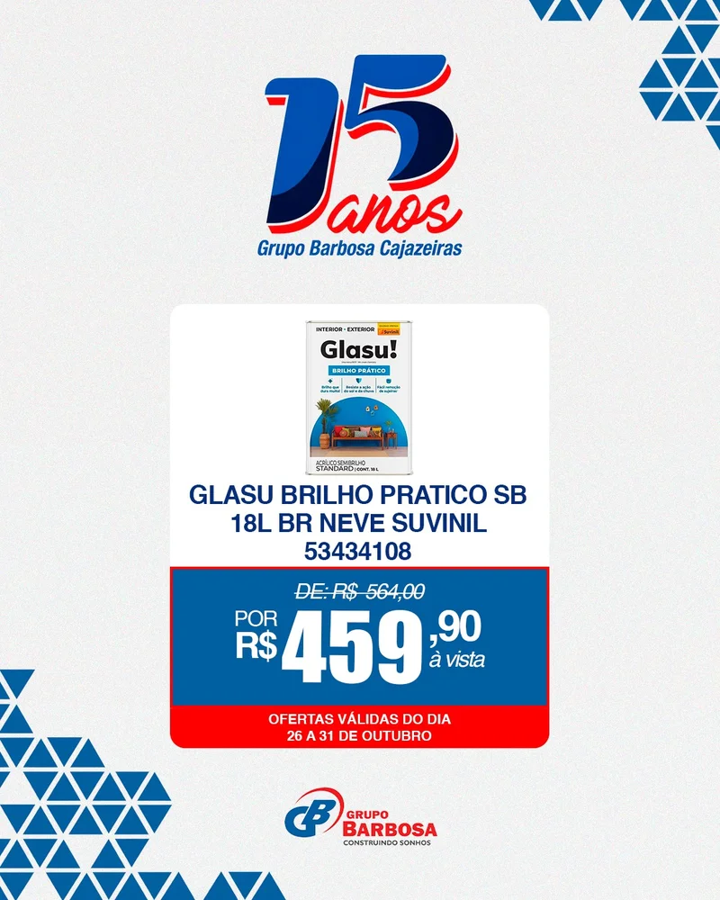 Glasu Brilho Prático SB 18L Branco Neve