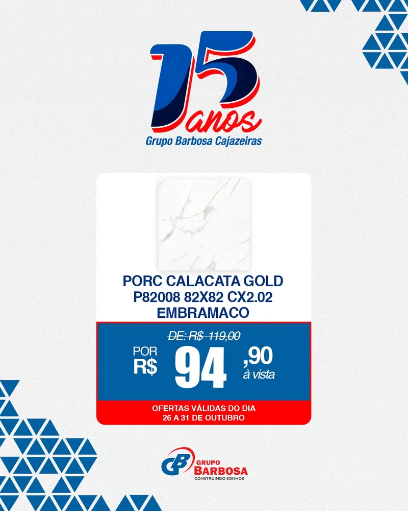 Porcelanato Calacata Gold P82008 82x82 Cx 2,02