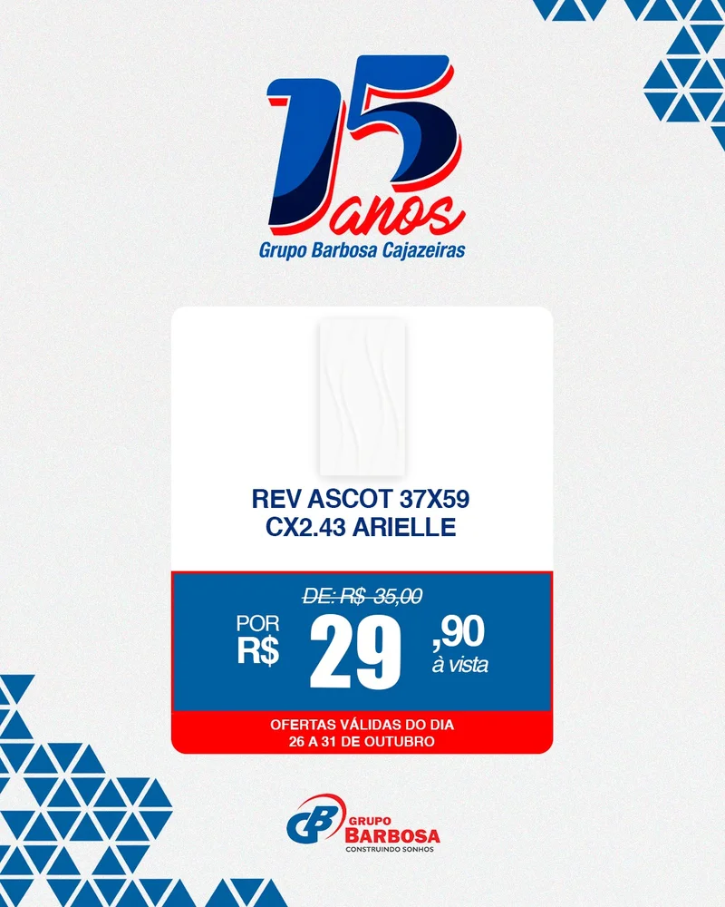 Revestimento Ascot 37x59 Cx 2,43