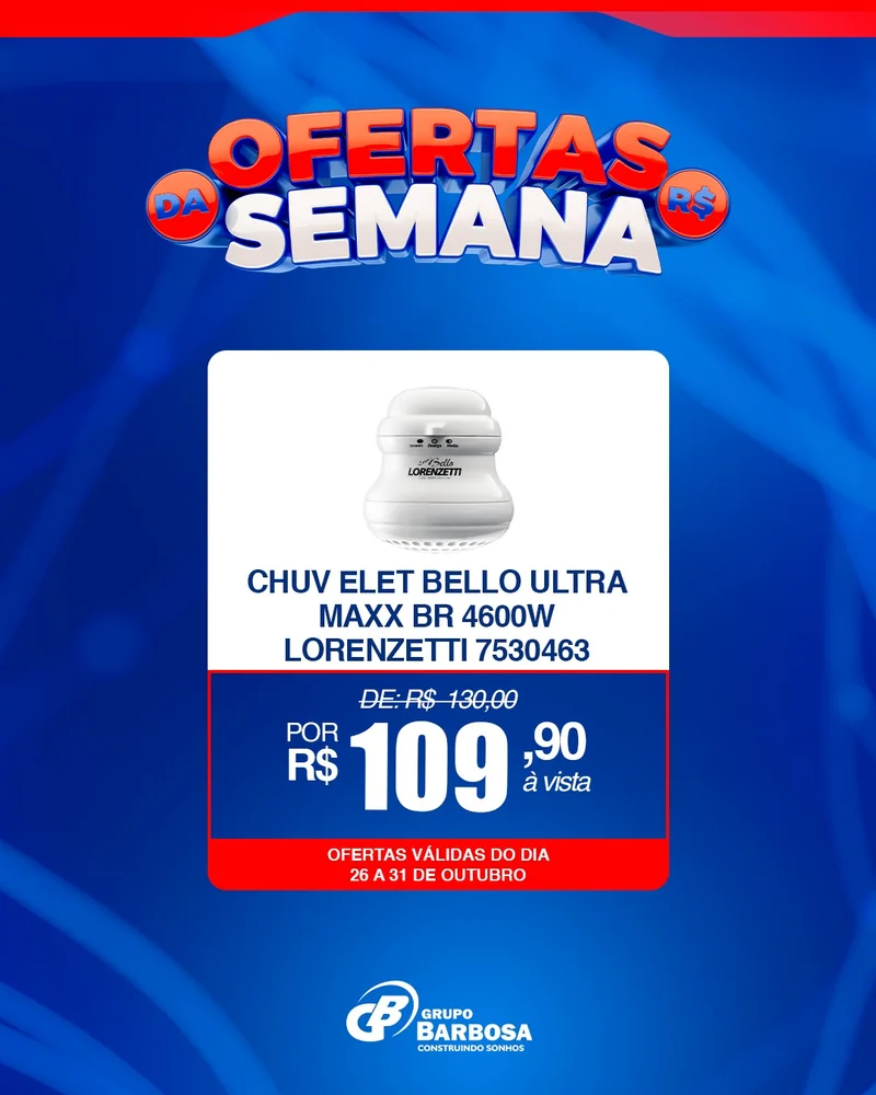 Chuveiro Elétrico Bello Ultra Maxx BR 4600W