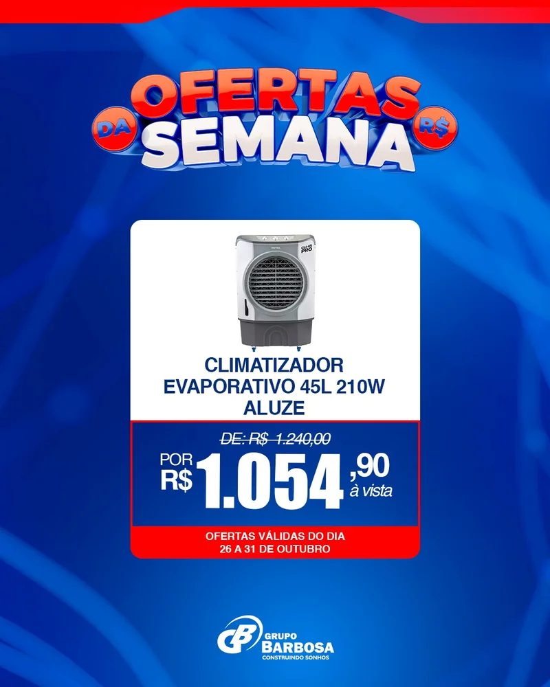 Climatizador Evaporativo 45L 210W