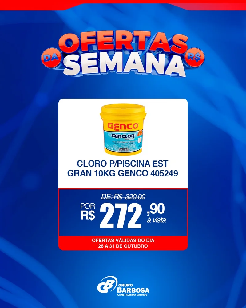 Cloro p/ Piscina Est Gran 10Kg 405249